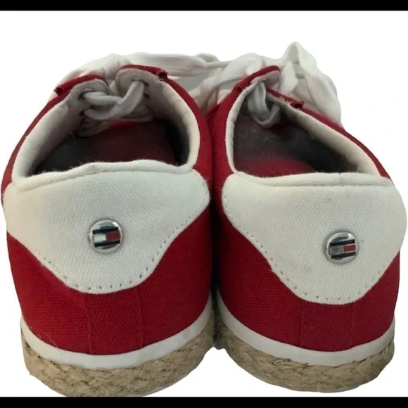 TOMMY HILFIGER Red Filip 2 Canvas Espadrille Sneakers - Picture 4 of 6
